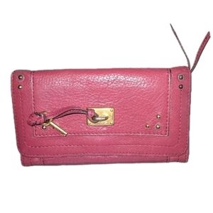Pink Chloe Leather Women's Long Wallet